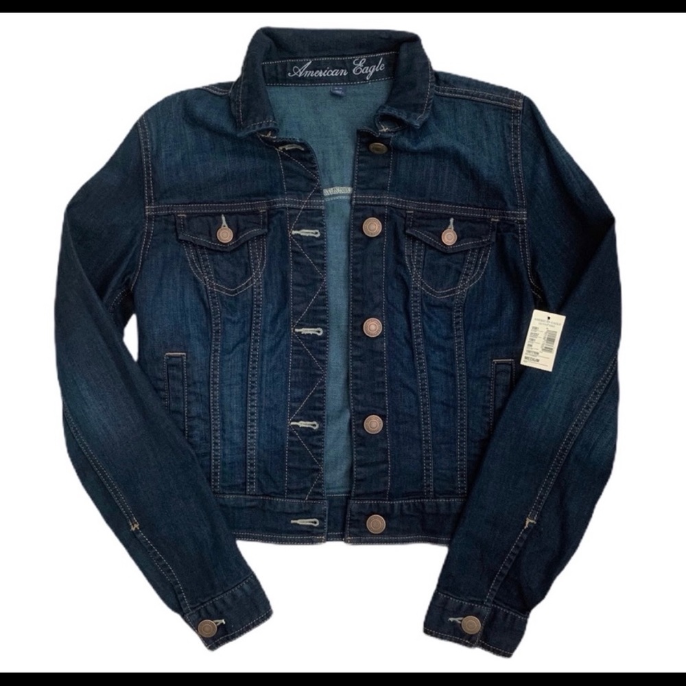 NWT American Eagle Dark Denim Blue Jean Jacket